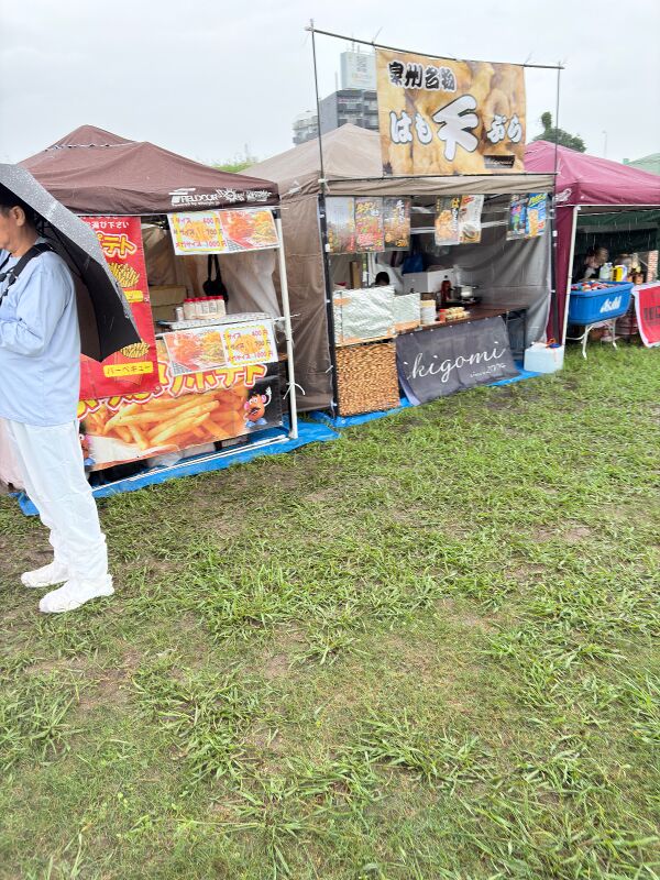 確認待ちの屋台写真