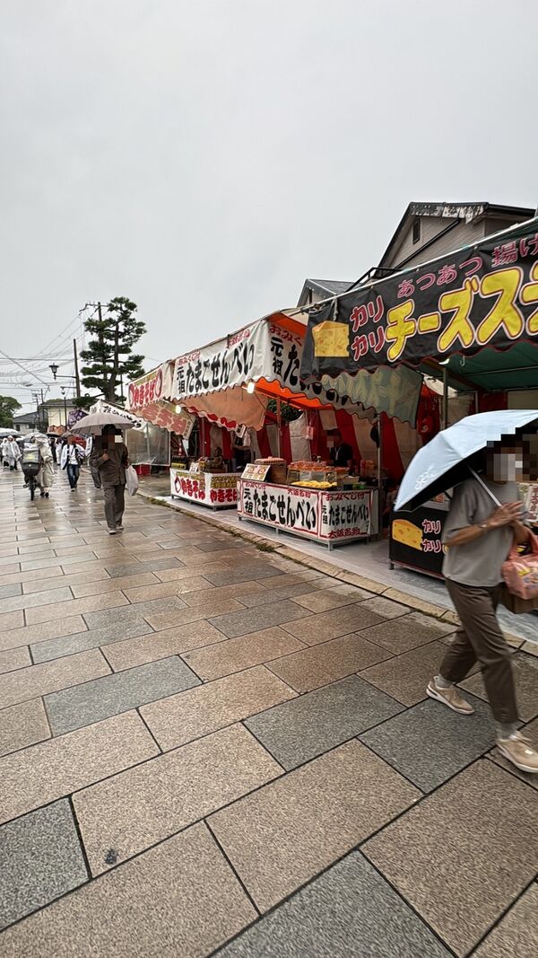 確認待ちの屋台写真