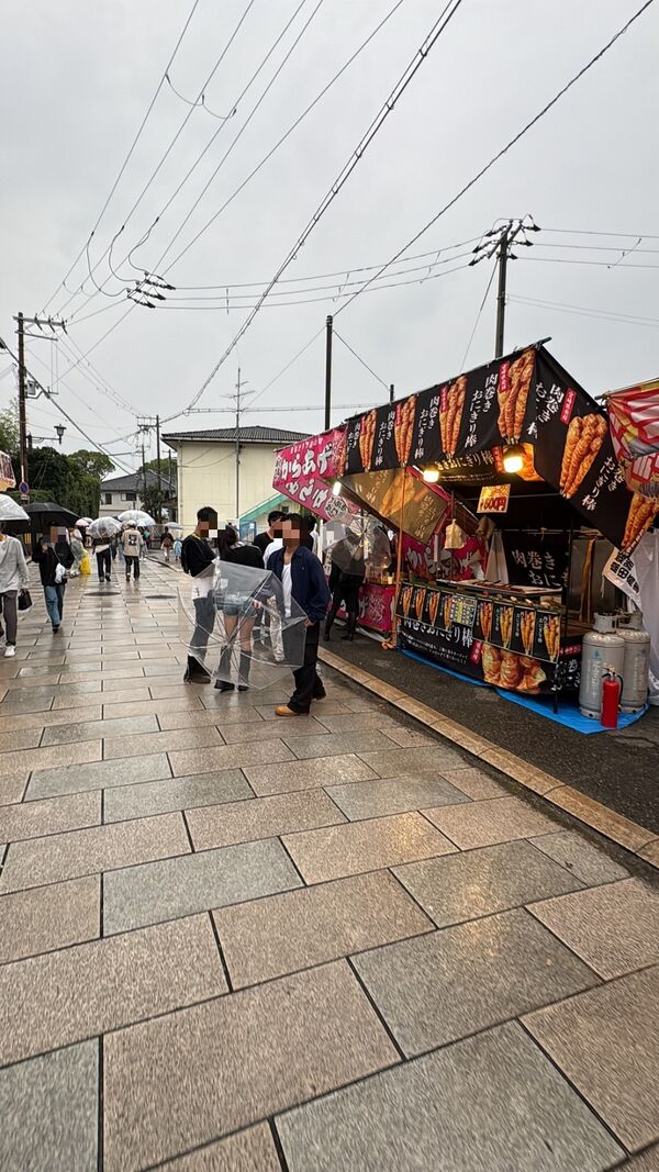 確認待ちの屋台写真